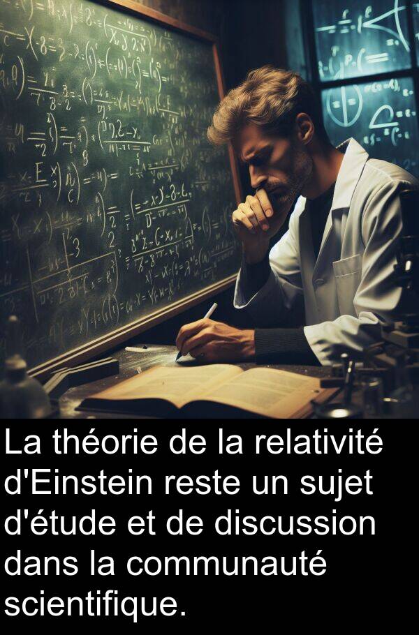 communauté: La théorie de la relativité d'Einstein reste un sujet d'étude et de discussion dans la communauté scientifique.