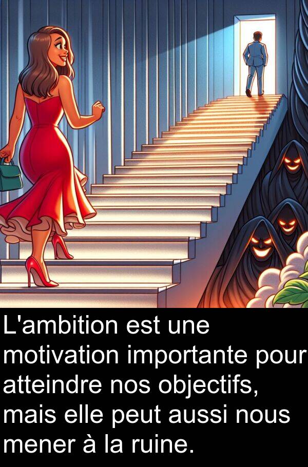 ruine: L'ambition est une motivation importante pour atteindre nos objectifs, mais elle peut aussi nous mener à la ruine.
