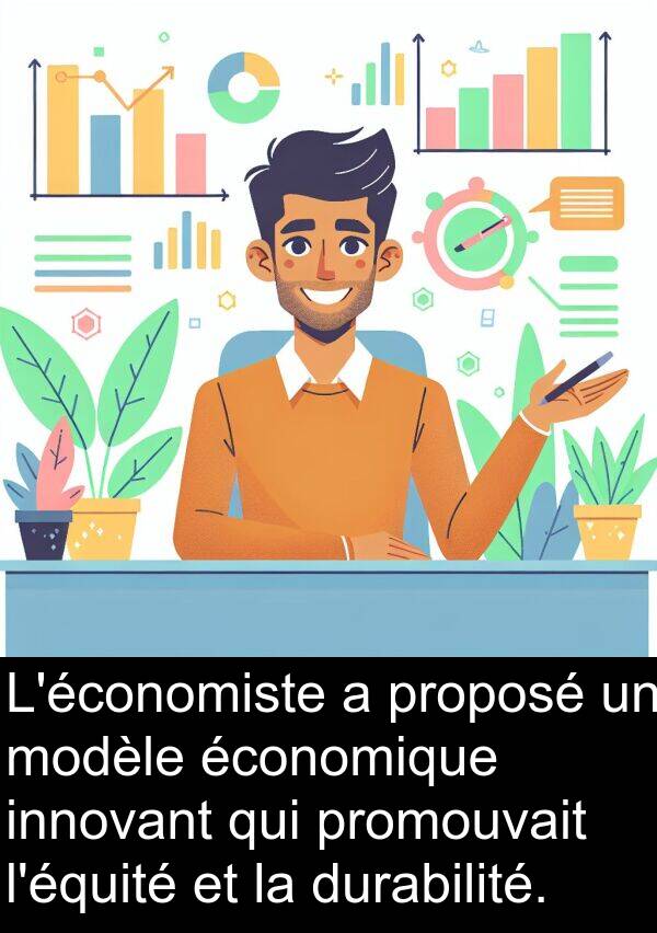 économique: L'économiste a proposé un modèle économique innovant qui promouvait l'équité et la durabilité.