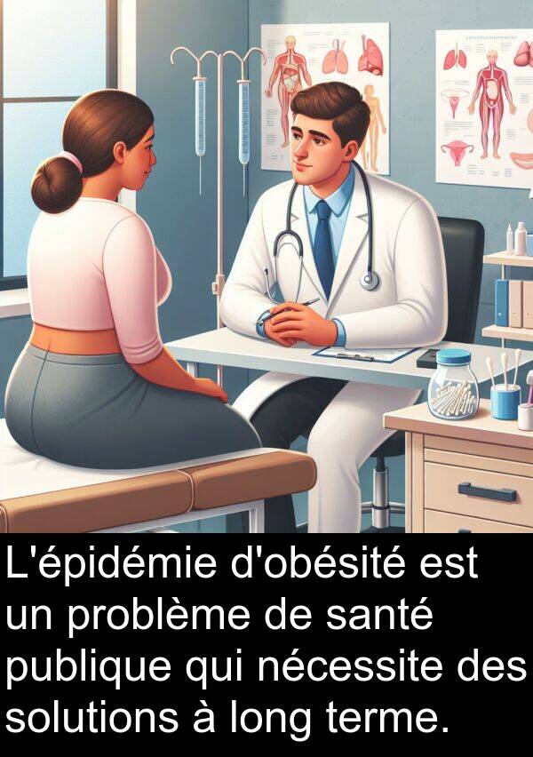 nécessite: L'épidémie d'obésité est un problème de santé publique qui nécessite des solutions à long terme.