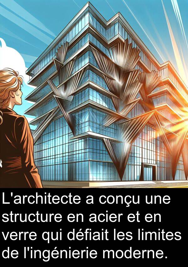 limites: L'architecte a conçu une structure en acier et en verre qui défiait les limites de l'ingénierie moderne.