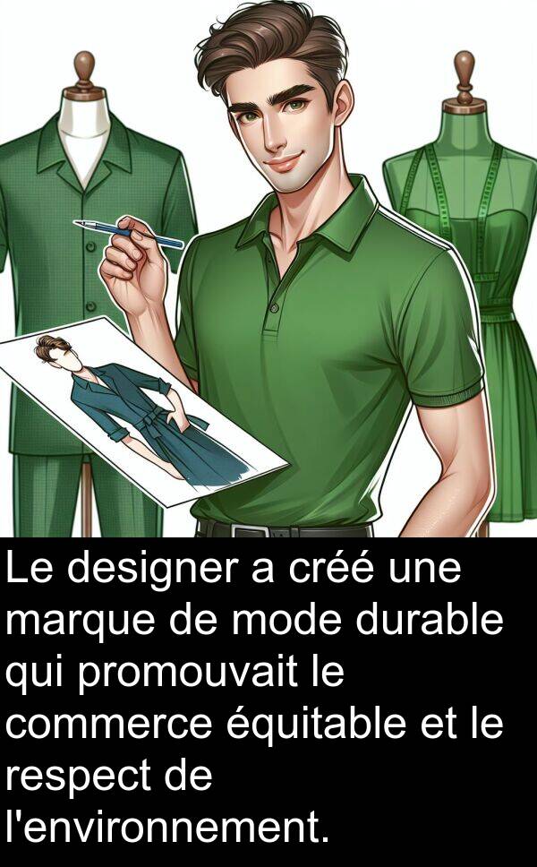 commerce: Le designer a créé une marque de mode durable qui promouvait le commerce équitable et le respect de l'environnement.