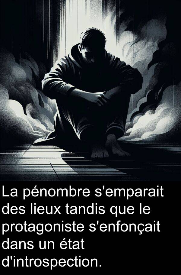 tandis: La pénombre s'emparait des lieux tandis que le protagoniste s'enfonçait dans un état d'introspection.