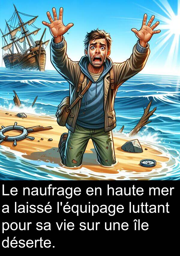 haute: Le naufrage en haute mer a laissé l'équipage luttant pour sa vie sur une île déserte.