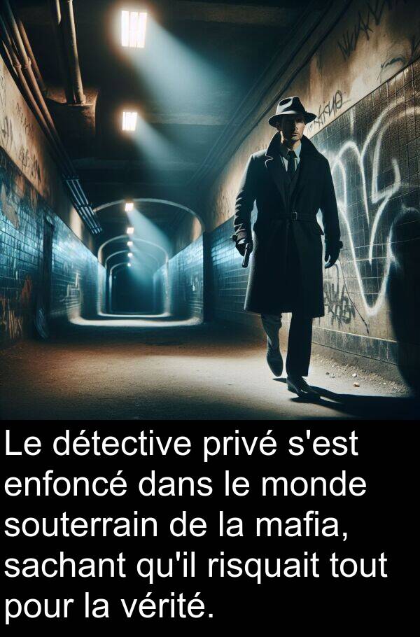 sachant: Le détective privé s'est enfoncé dans le monde souterrain de la mafia, sachant qu'il risquait tout pour la vérité.