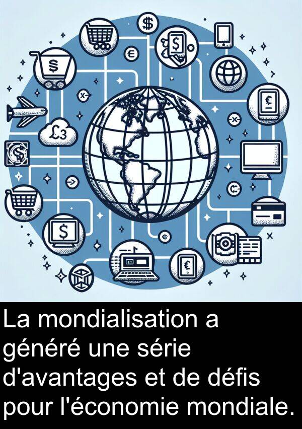 généré: La mondialisation a généré une série d'avantages et de défis pour l'économie mondiale.