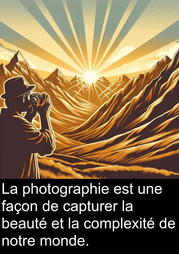 beauté: La photographie est une façon de capturer la beauté et la complexité de notre monde.