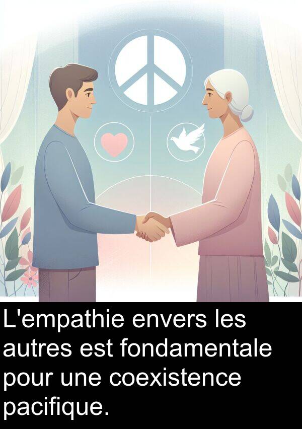 fondamentale: L'empathie envers les autres est fondamentale pour une coexistence pacifique.