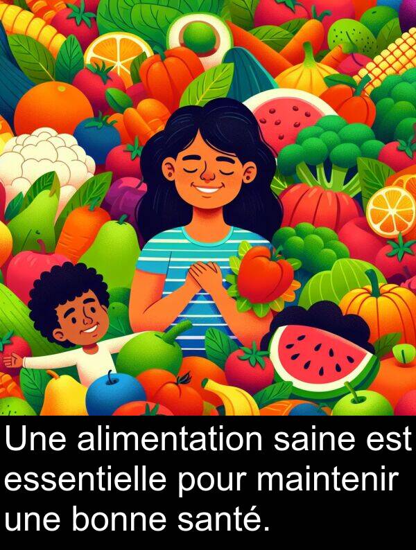 bonne: Une alimentation saine est essentielle pour maintenir une bonne santé.