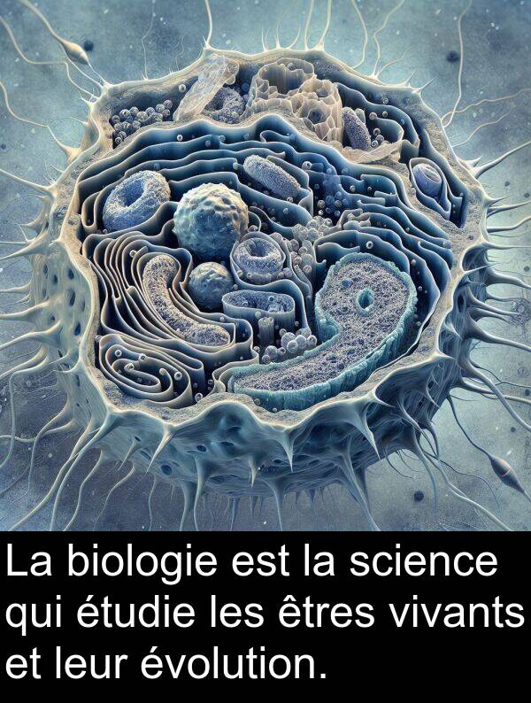 vivants: La biologie est la science qui étudie les êtres vivants et leur évolution.