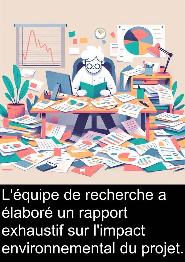 exhaustif: L'équipe de recherche a élaboré un rapport exhaustif sur l'impact environnemental du projet.