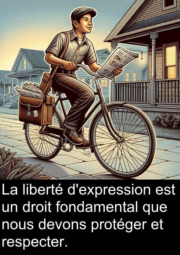 liberté: La liberté d'expression est un droit fondamental que nous devons protéger et respecter.