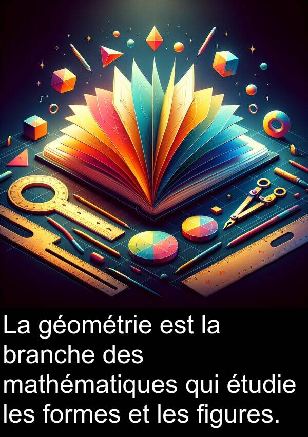 géométrie: La géométrie est la branche des mathématiques qui étudie les formes et les figures.