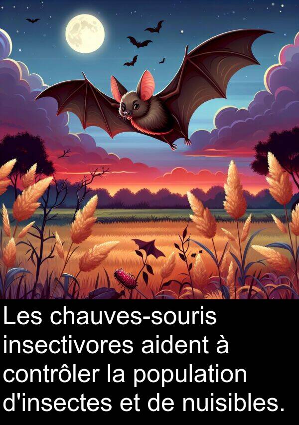 insectivores: Les chauves-souris insectivores aident à contrôler la population d'insectes et de nuisibles.