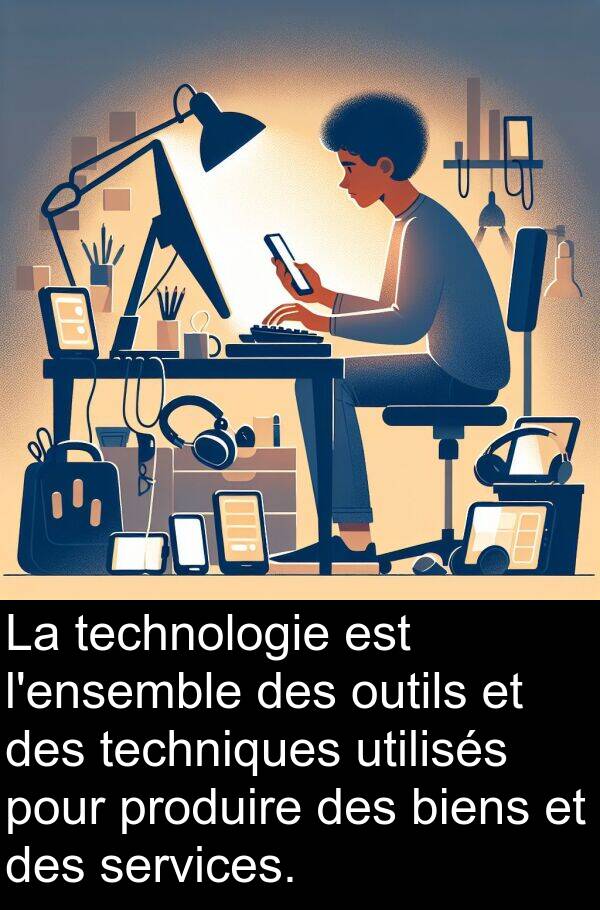 services: La technologie est l'ensemble des outils et des techniques utilisés pour produire des biens et des services.