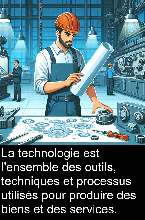 services: La technologie est l'ensemble des outils, techniques et processus utilisés pour produire des biens et des services.