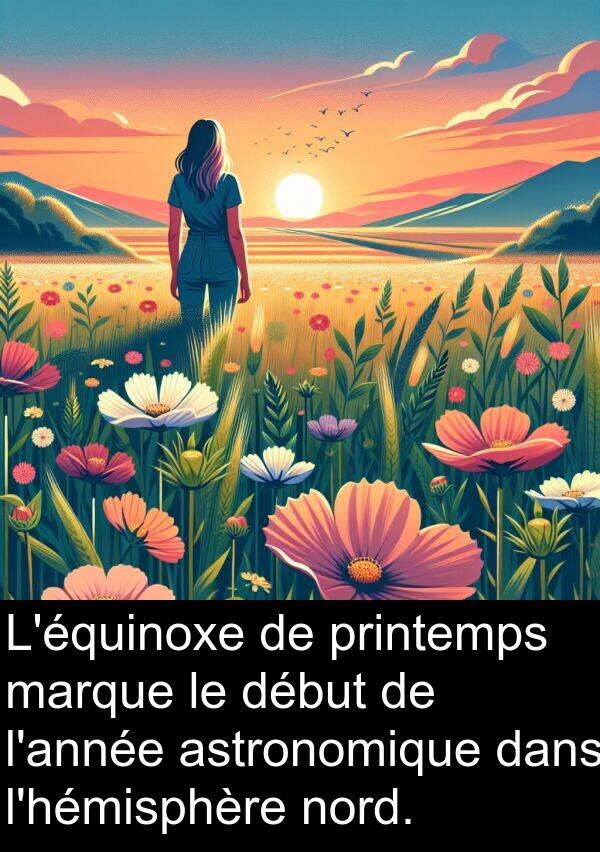début: L'équinoxe de printemps marque le début de l'année astronomique dans l'hémisphère nord.