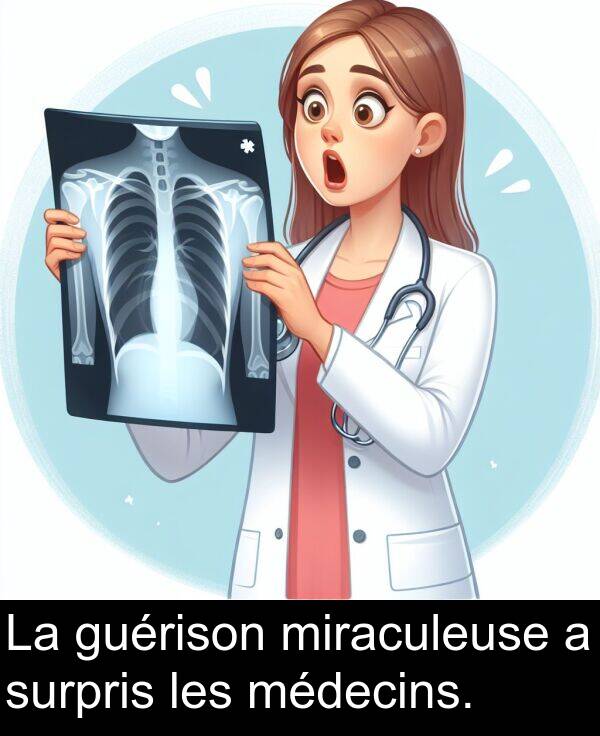les: La guérison miraculeuse a surpris les médecins.