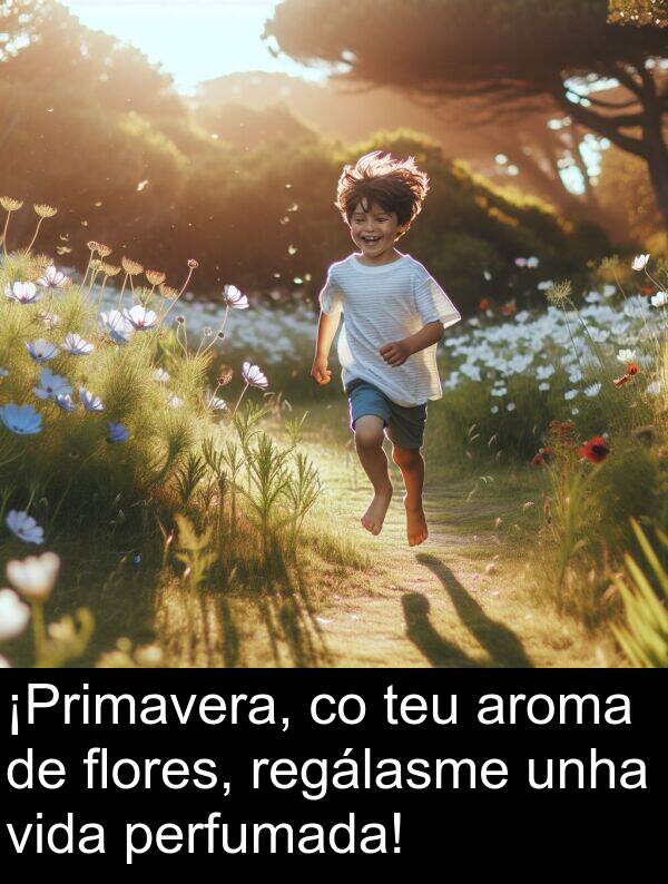 regálasme: ¡Primavera, co teu aroma de flores, regálasme unha vida perfumada!