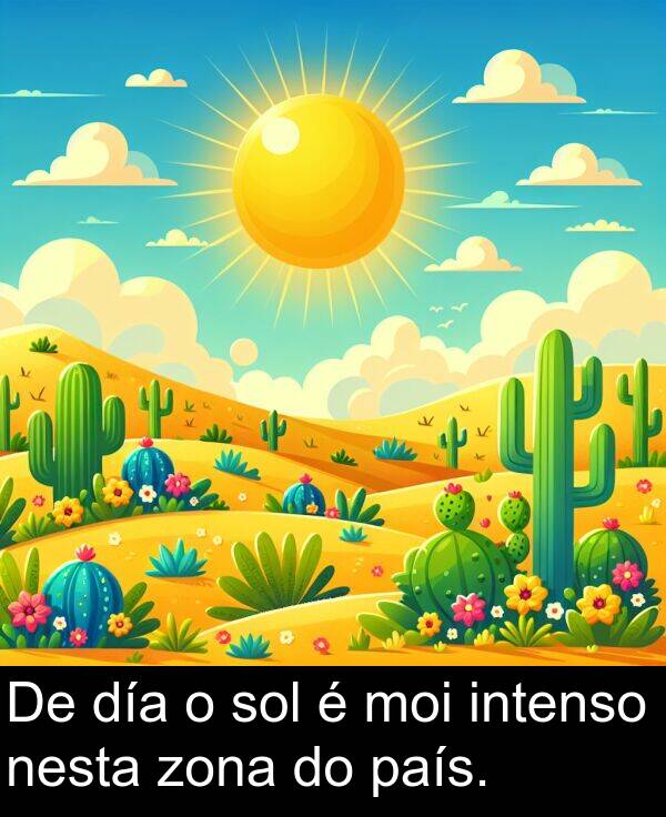 día: De día o sol é moi intenso nesta zona do país.