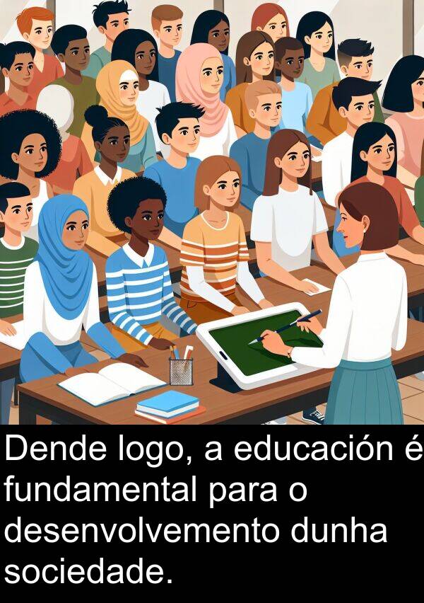 dunha: Dende logo, a educación é fundamental para o desenvolvemento dunha sociedade.