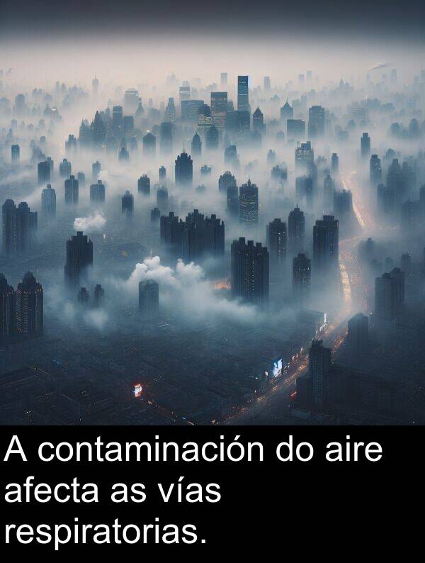 respiratorias: A contaminación do aire afecta as vías respiratorias.