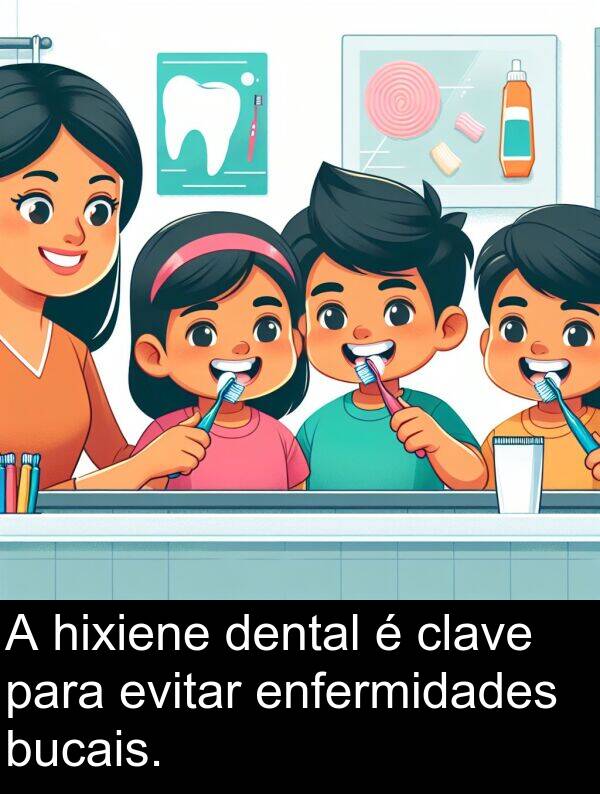 evitar: A hixiene dental é clave para evitar enfermidades bucais.