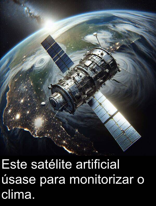 clima: Este satélite artificial úsase para monitorizar o clima.
