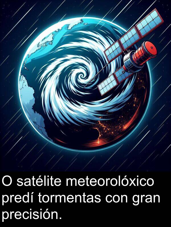 gran: O satélite meteorolóxico predí tormentas con gran precisión.