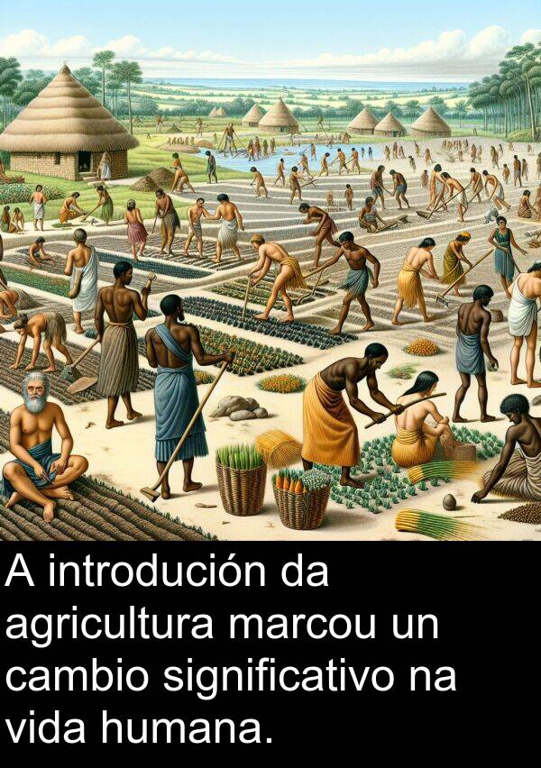 agricultura: A introdución da agricultura marcou un cambio significativo na vida humana.