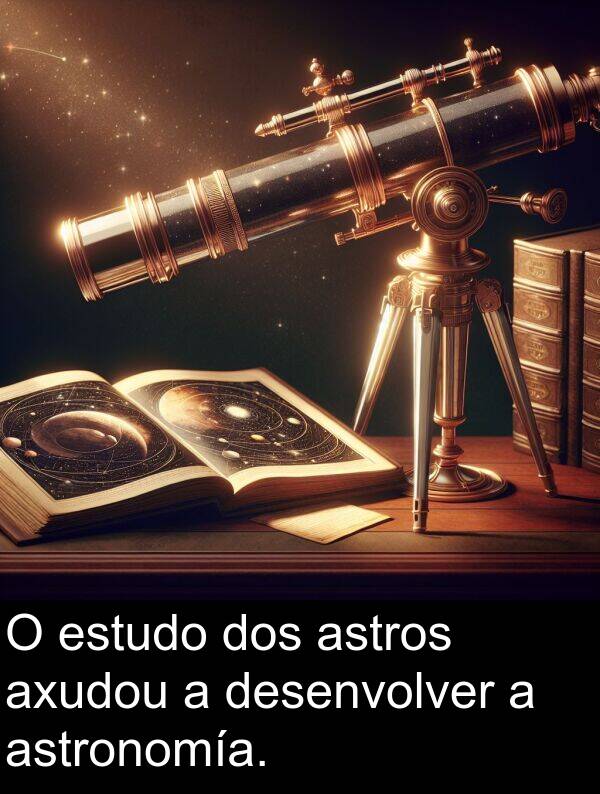 estudo: O estudo dos astros axudou a desenvolver a astronomía.