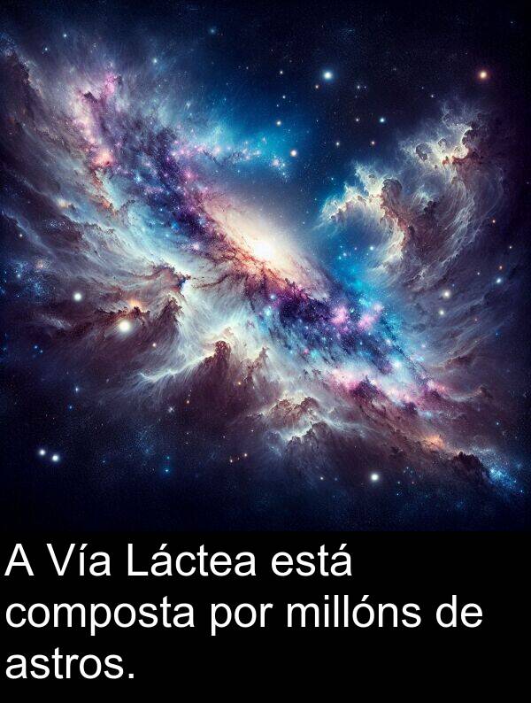 por: A Vía Láctea está composta por millóns de astros.