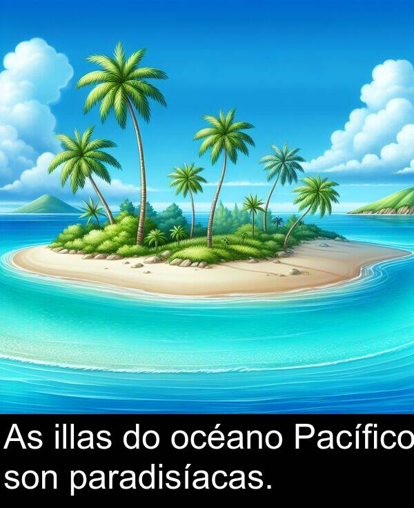 son: As illas do océano Pacífico son paradisíacas.