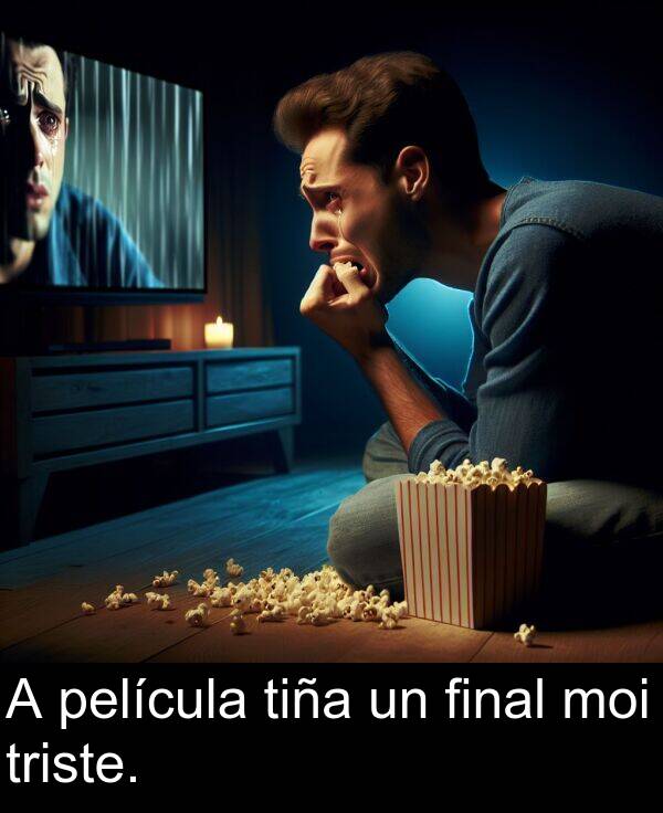 tiña: A película tiña un final moi triste.