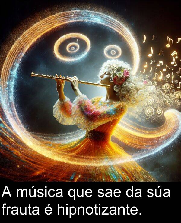frauta: A música que sae da súa frauta é hipnotizante.