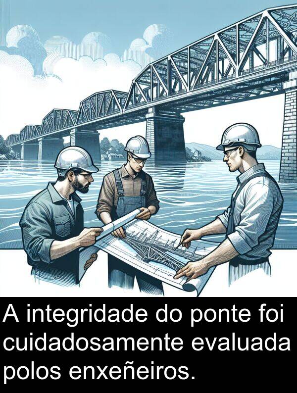 evaluada: A integridade do ponte foi cuidadosamente evaluada polos enxeñeiros.