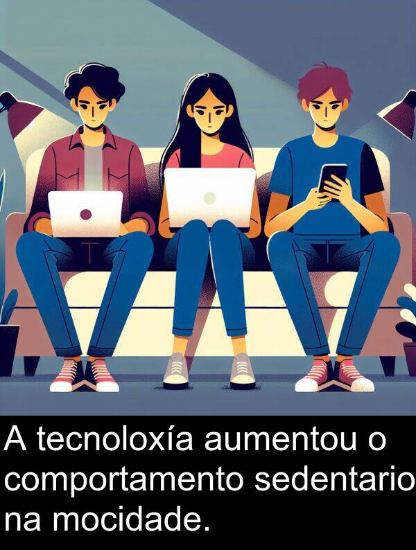 comportamento: A tecnoloxía aumentou o comportamento sedentario na mocidade.