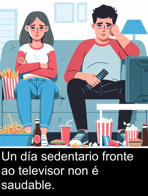 día: Un día sedentario fronte ao televisor non é saudable.