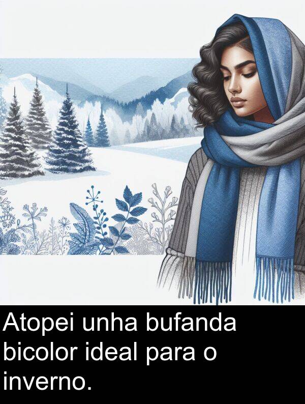 bicolor: Atopei unha bufanda bicolor ideal para o inverno.