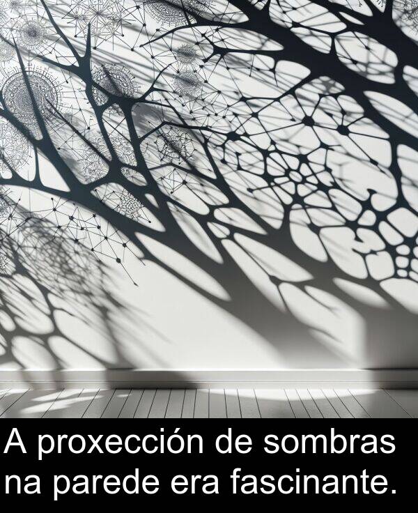 era: A proxección de sombras na parede era fascinante.