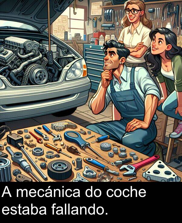 mecánica: A mecánica do coche estaba fallando.