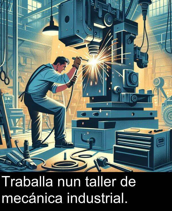 mecánica: Traballa nun taller de mecánica industrial.