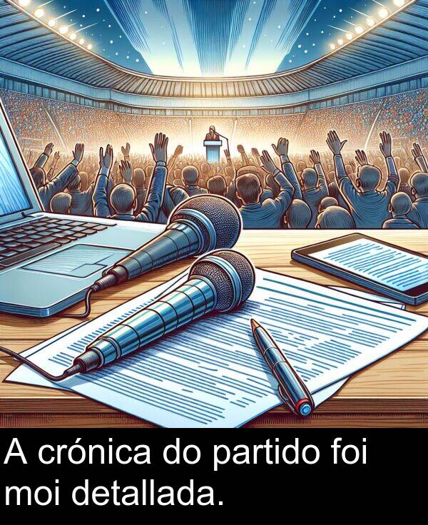 foi: A crónica do partido foi moi detallada.