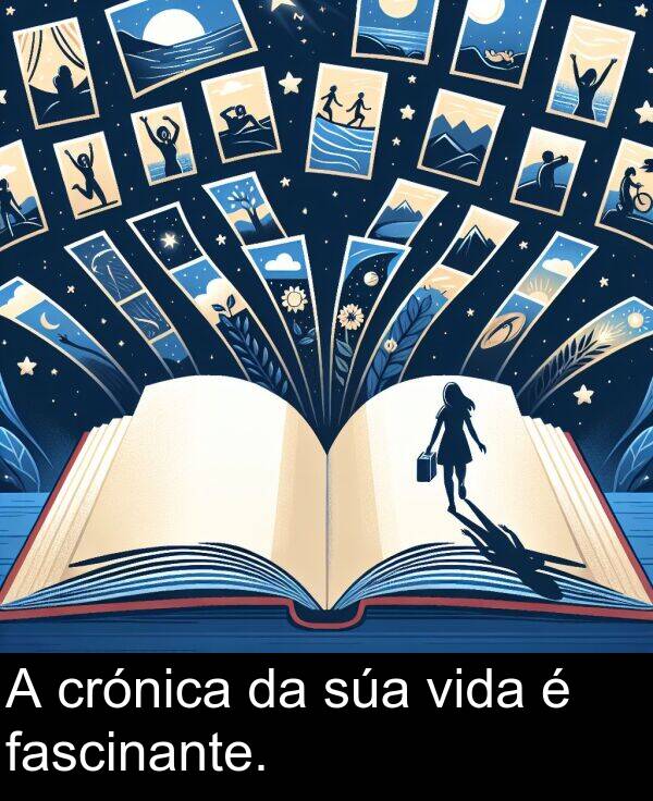 vida: A crónica da súa vida é fascinante.