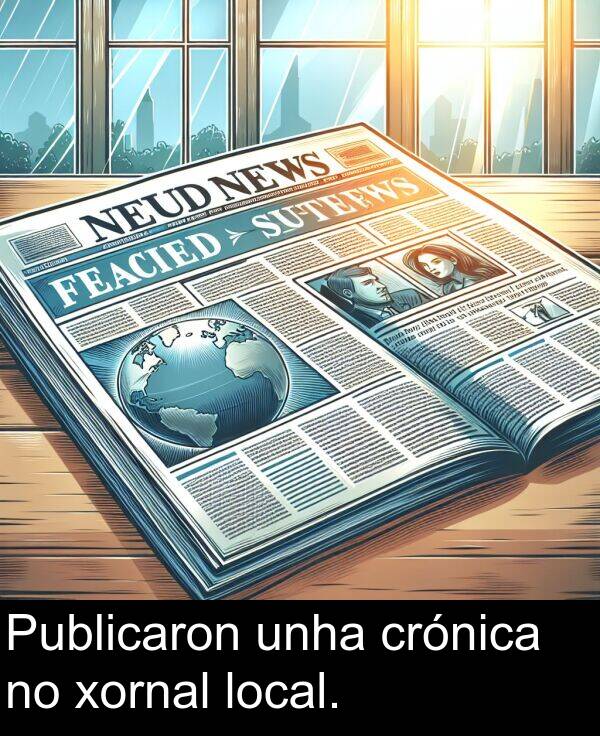 xornal: Publicaron unha crónica no xornal local.