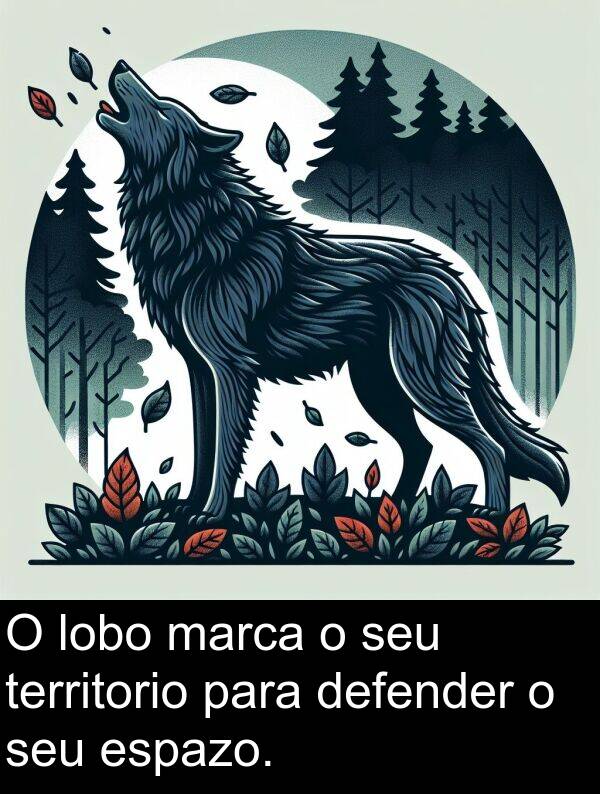 territorio: O lobo marca o seu territorio para defender o seu espazo.