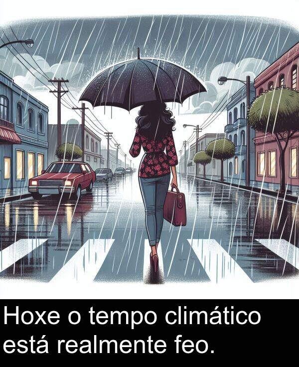 realmente: Hoxe o tempo climático está realmente feo.