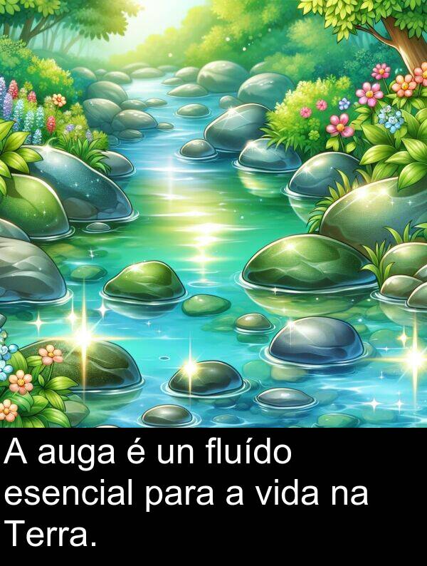 vida: A auga é un fluído esencial para a vida na Terra.