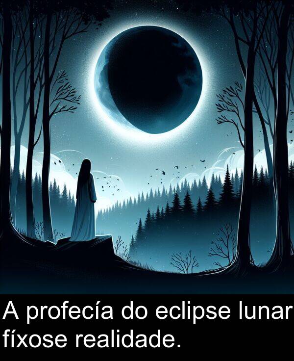 realidade: A profecía do eclipse lunar fíxose realidade.