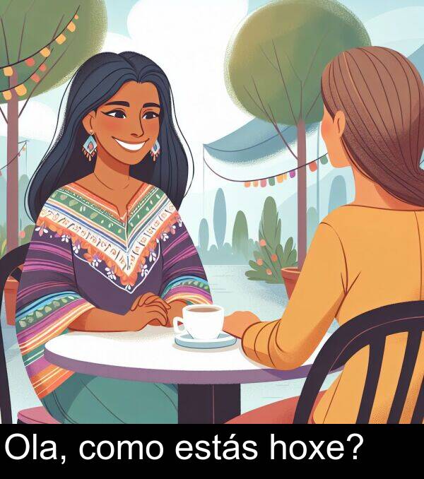como: Ola, como estás hoxe?